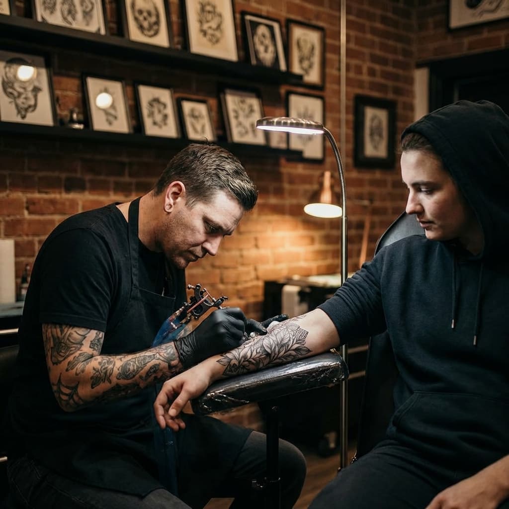 Tattoo & Piercing Artist using Booka